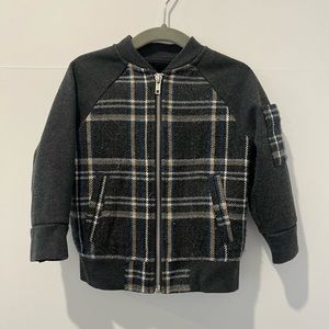 Cat & Jack Plaid Gray & Blue Jacket. Size 18 months.